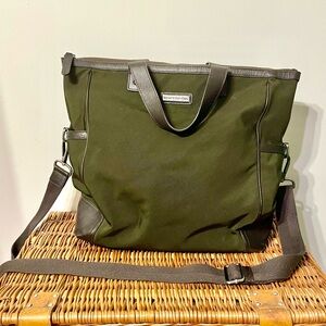Banana Republic Olive Tote Bag with Leather Details